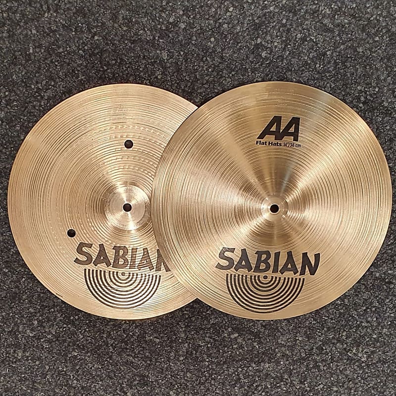 Sabian 14" AA Flat Hi Hat Cymbals (Pair) 2002 - 2009 image 1