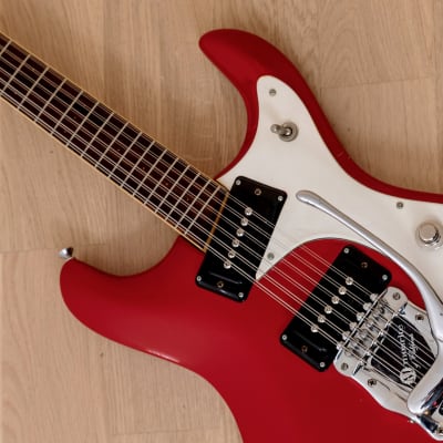 1960s Mosrite Ventures Model XII Vintage 12 String Electric Guitar Red w/ Case, USA-Made image 7