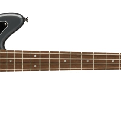 Fender Affinity Jaguar Bass H, Laurel Fingerboard, Black Pickguard, Charcoal Frost Metallic image 3