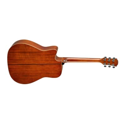 Yamaha A3M VN Folk Cutaway Acoustic Electic Guitar - Mahogany - Vinatge Natural image 6