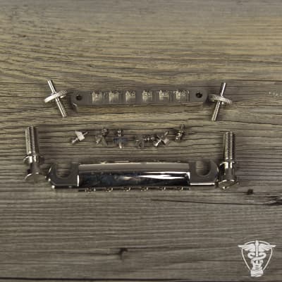 Schaller Wraparound bridge/ tailpiece for gibson Sg, les paul, firebird,  etc. Original vintage Chrome | Reverb