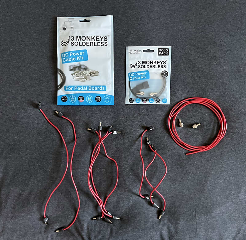 3 Monkeys Solderless Pedalboard Power Supply DC Cables Reverb