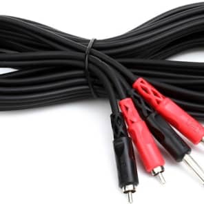 Hosa CPR-206 Stereo Interconnect Cable - Dual 1/4-inch TS Male to Dual RCA Male - 20 foot image 2