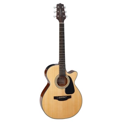 Takamine G Series GF30CE NAT FXC 6-String Right-Handed Cutaway Acoustic-Electric Guitar with 12-Inch Radius Ovangkol Fingerboard, Takamine TP-4TD Preamp System, and Synthetic Bone Nut (Natural) for sale