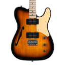 Squier Paranormal Cabronita Telecaster Thinline Electric Guitar,  Maple Fingerboard, 2-Tone Sunburst