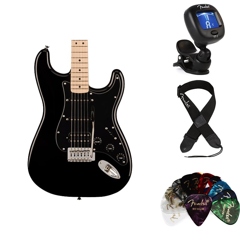 Squier Sonic Stratocaster Electric Guitar Essentials Bundle Reverb