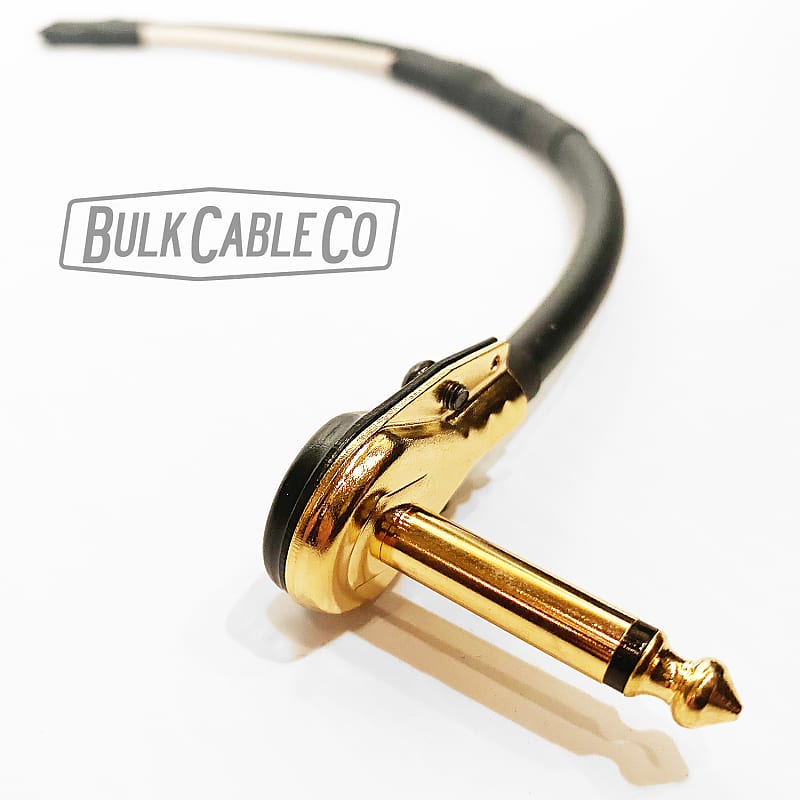 12" Mogami 3082 Combo Amp Speaker Cable Pancake Right Reverb