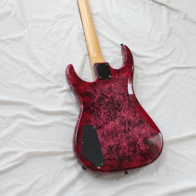 1981 Vantage 525B PJ Rare Made in Japan Vintage 4 String Bass - Purple Red Nebula + Hard Case image 15