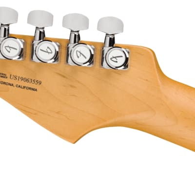 Fender American Ultra Stratocaster HSS Electric Guitar Maple FB, Texas Tea image 6