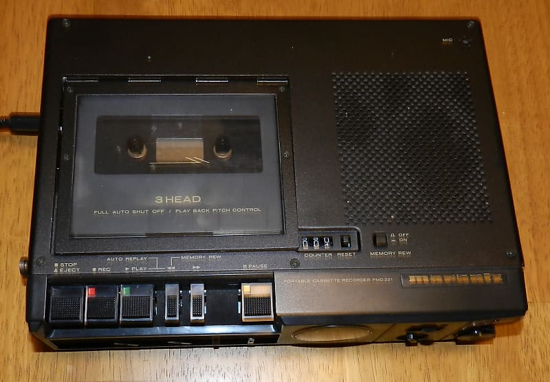 Marantz PMD221 Portable Cassette Recorder 3 Head with AC | Reverb