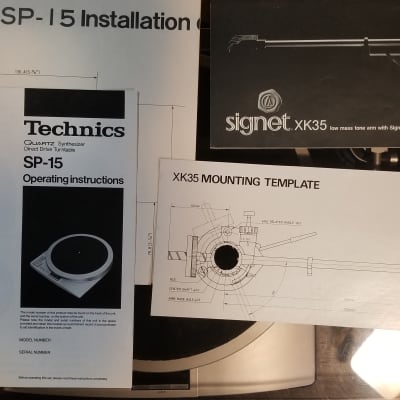 Technics SP-15 with SH-15B2 plinth and Signet XK35 Tonearm NICE! image 7