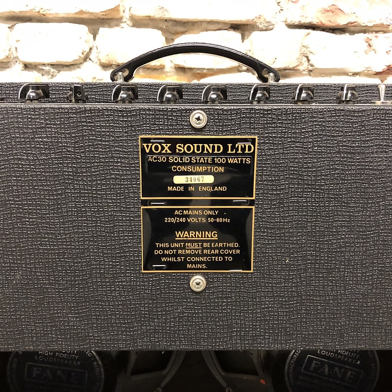 Vox AC-30SS Solid State 3-Channel 40-Watt 2x12" Guitar Combo 1977 - 1978 image 3