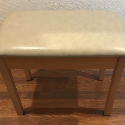 Yamaha DGX-500 Beige and Maple Piano Bench Vinyl Padded Keyboard Seat Storage