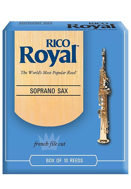Rico Royal Soprano Saxophone Reeds, Strength 1.5, 10-pack image 1
