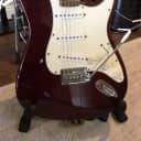 Fender Mexican Strat Burgundy with cream pick guard & case