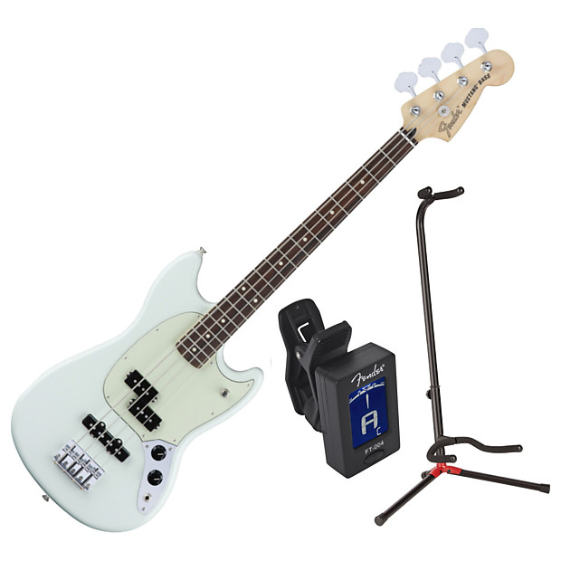 Fender 014 4050 572 Mustang Bass PJ Sonic Blue Bass Guitar Reverb