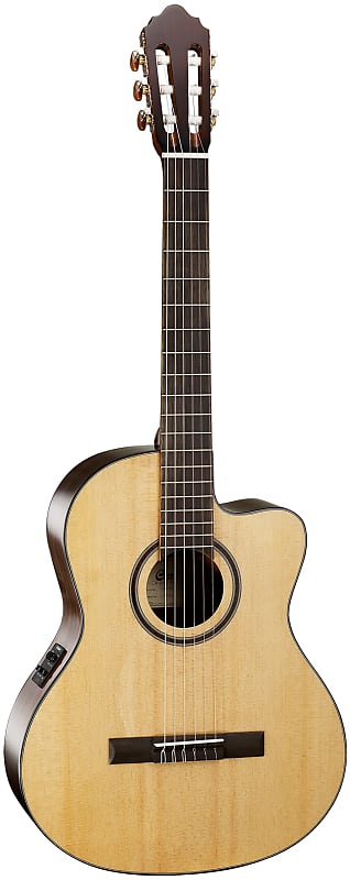 Cort AC160CF Electro-Acoustic Classical Guitar, Natural Gloss image 1