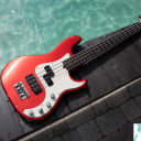 2002 Fender American Deluxe Precision Bass - Natural Relic - PJ Configuration - Candy Apple Red - P