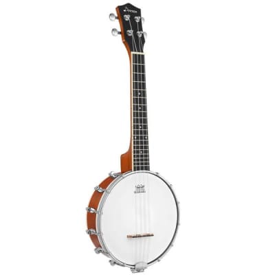  Mulucky 4 String Banjolele, Banjo Ukulele Concert Size 23 Inch  with Remo Head, Closed Solid Wood Back, Beginner Kit with Truss Rod Gig Bag  Tuner String Strap Picks, MBU-803 : Musical Instruments