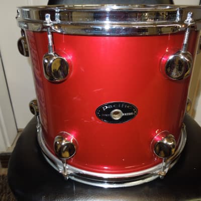 Pacific/DW 10x12 tom drum red red image 11