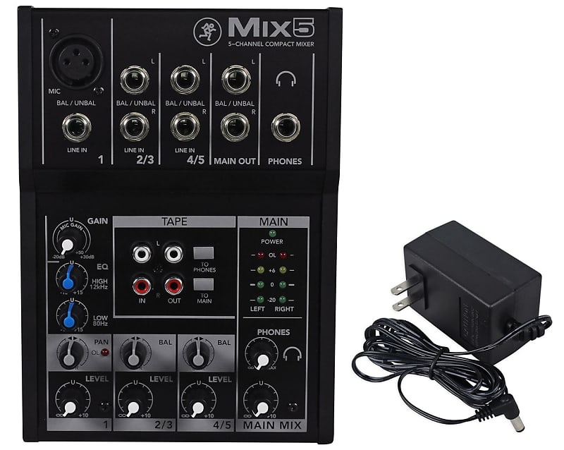 Mackie Mix5 - 5-Channel Compact Mixer MIX5 B&H Photo Video