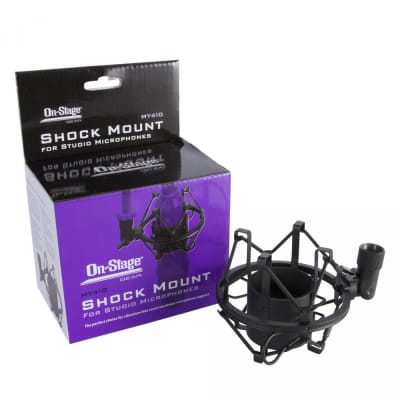 On-Stage MY410 Large Diaphragm Condenser Microphone Shock Mount Black image 2