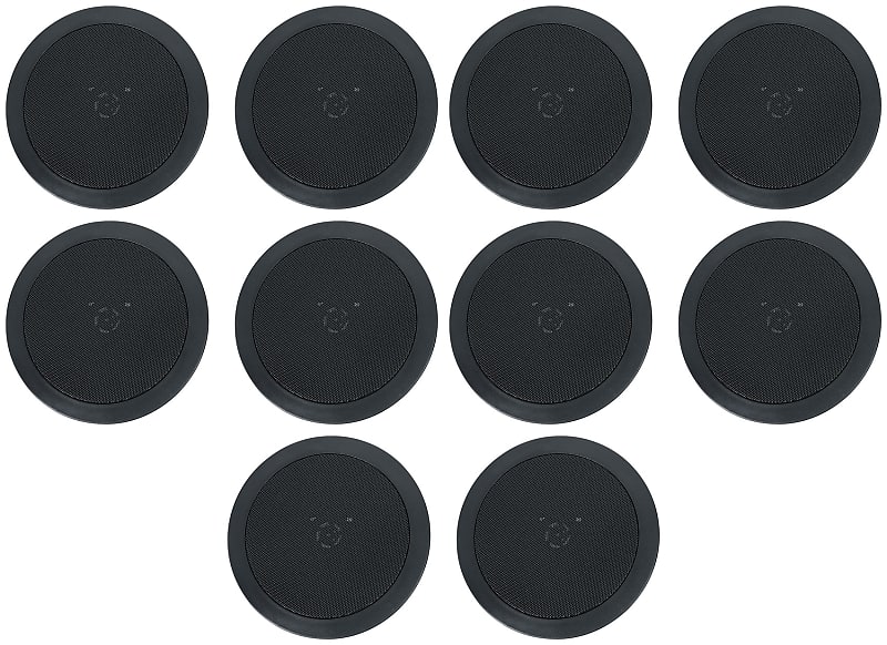(10) Rockville HC55-16 Black 5.25&quot; 300w In-Ceiling Home Theater Speakers 16 Ohm  			