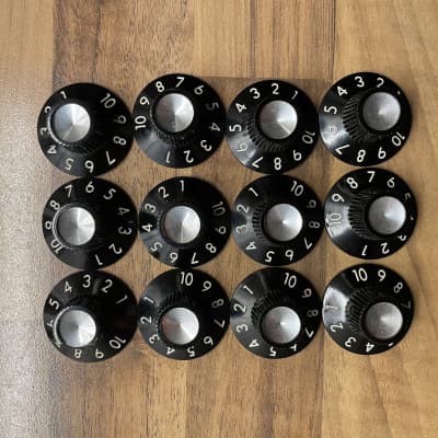 Fender Dual Showman Reverb 1976 - knobs and spillover parts Black image 1