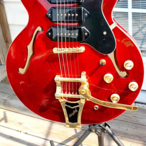 Epiphone Ltd Ed Riviera Custom P93 RP/美品 Open Box Epiphone Riviera Custom P93 Red Royale Hollowbody