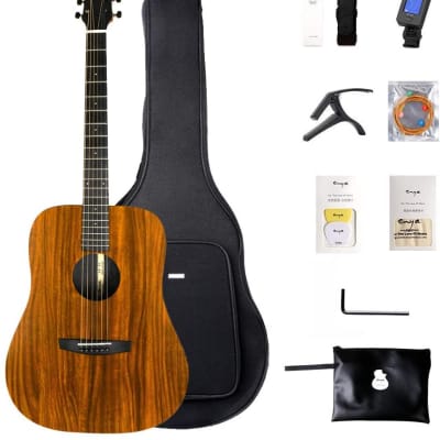 Enya X1 HPL Dreadnought Acoustic-Electric  Guitar with Accessories image 2