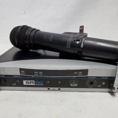 AKG WMS80HT SR80 & HT80 Wireless Handheld Microphone System #634 Good Used Working Condition Set image 14