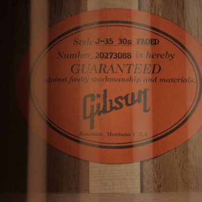 Gibson J-35 30s Faded (#088) image 13