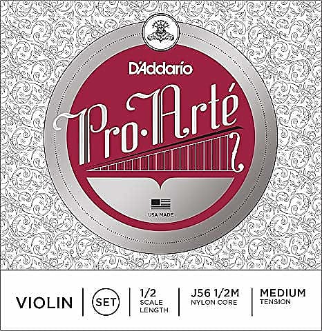 D'Addario J56 Pro Arte Violin String Set, 1/2 Scale Lenght, Medium image 1