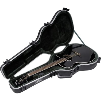 SKB SKB-30 Deluxe Thin-Line Acoustic-Electric and Classical Guitar Case Black image 3