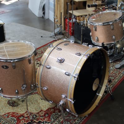 2009 Ludwig 100th Anniversary 3-Piece Classic Maple Champagne Sparkle Drum Kit image 5