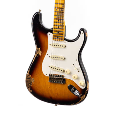 Fender Custom Shop 1957 Stratocaster Heavy Relic, Lark Guitars Custom Run -  2 Tone Sunburst (961) image 6
