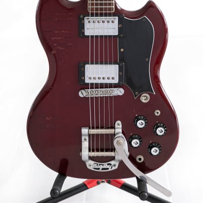 1974 Guild S-100 Bigsby in Cherry electric guitar image 2