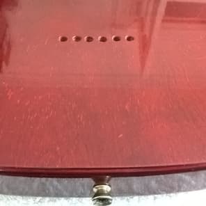 Vintage Ampeg GE 150 Heavy Stud (Tele Copy) -- '70s; Modded Electronics & Headstock; Transparent Red image 15