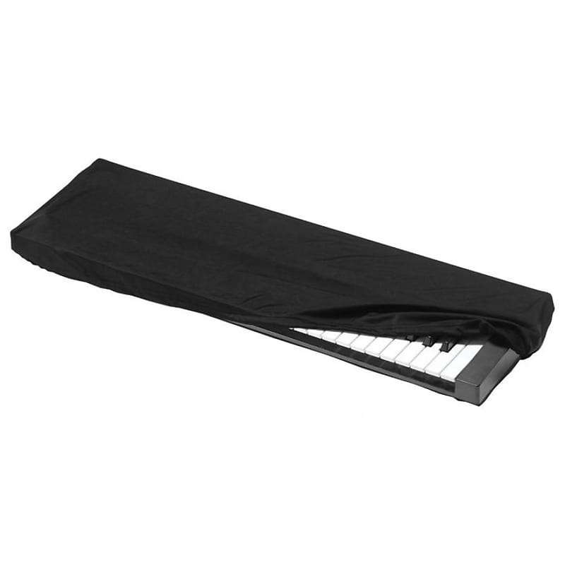 Kaces KKC-MD Stretchy Keyboard Dust Cover - Medium Black (for 61- and 76-key keyboards) image 1