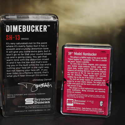 Seymour Duncan Dimebag SH-13 Dimebucker Bridge & SH-1N 59 4 Conductor Neck BLACK image 2