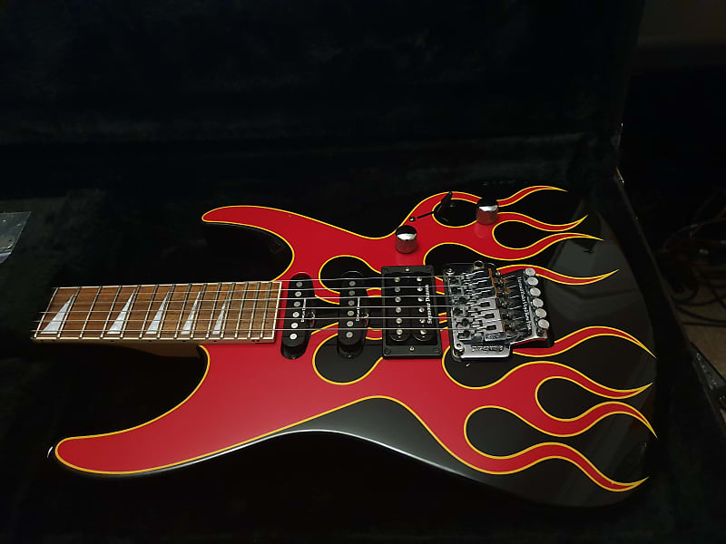 Jackson Japanese DK2 Dinky Custom Hot Rod Flames Signed by