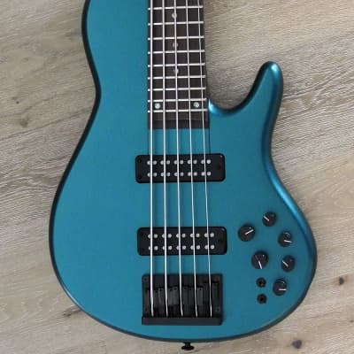 STR Guitars - Sierra SC5-MAHO - 5 String Active Bass - Custom Model With Mahogany Body  Dodger Blue image 3