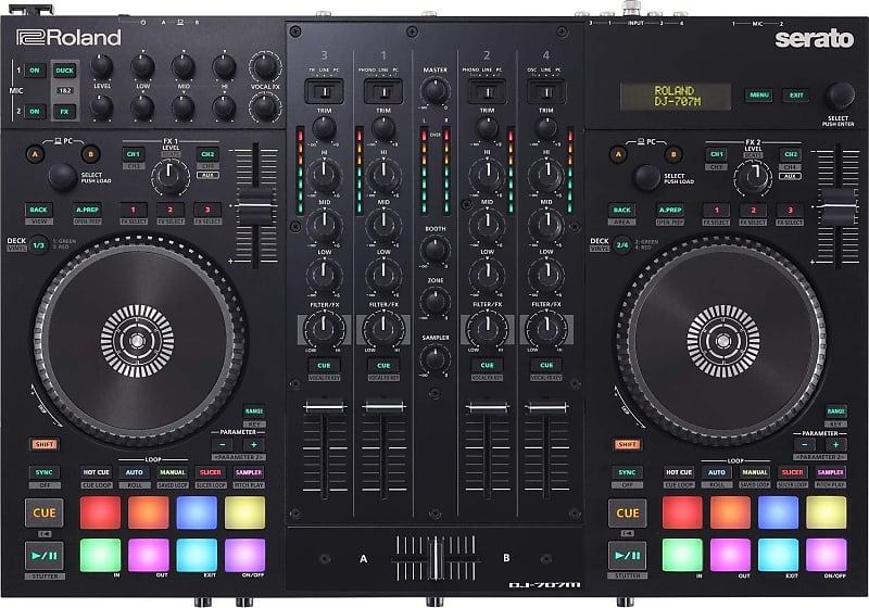 Roland DJ-707M Four-Channel, Four-Deck Serato DJ Controller image 1