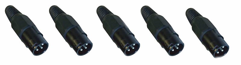 (5 Pack) Procraft PC-TX006 Professional 3 Pin Male XLR Mic Cable End Connector image 1