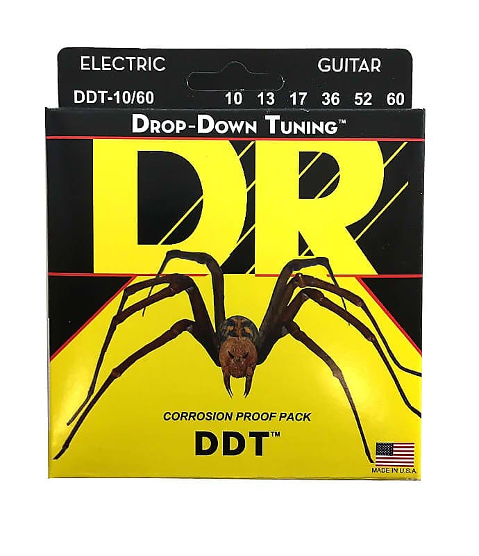 DR Guitar Strings Electric DDT Drop Down Tuning 10-60 Big and Heavier image 1