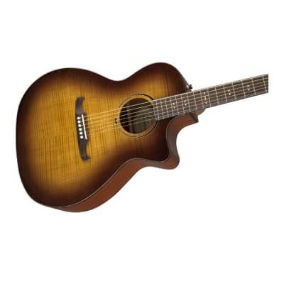 Fender FA-345CE Auditorium Bodied, Lacewood Back and Sides and Flame Maple Top 6-String Guitar with Fishman Electronics (3-Color Tea Burst, Right-Handed) image 4