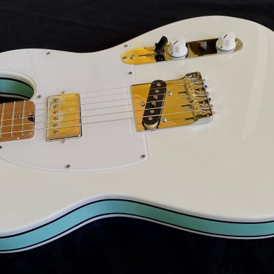 Revelator Guitars - Retrosonic Deluxe - Olympic White & Foam Green image 13