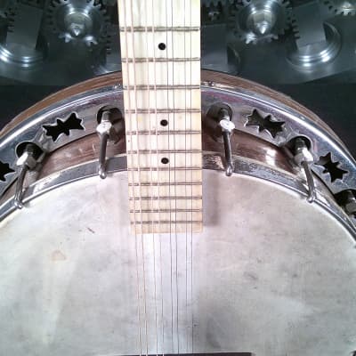 Harmony Banjo Mandolin 1930s w/ Original Chipboard Case image 6