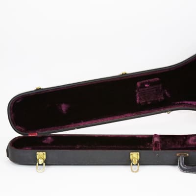 1973 Gibson Flying V Case Vintage Original Hard Case Black Exterior / Purple Interior OHSC Rare 1974 1975 1976 image 16