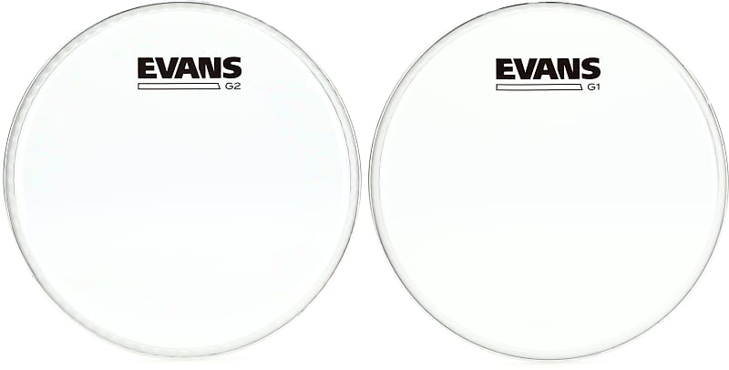 Evans G2 Clear Drumhead - 8 inch  Bundle with Evans G1 Clear Drumhead - 8 inch image 1
